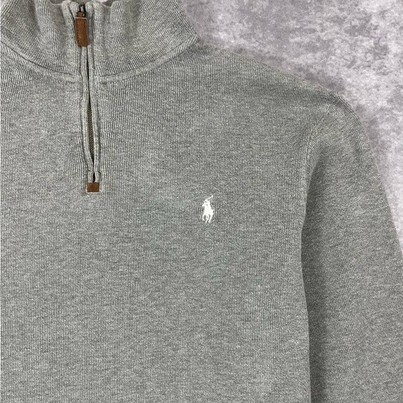 [143] Polo Ralph Lauren 1-4 Zip Hoodie M Size - Picture 2 of 3